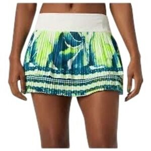 Lucky in Love Ladies Caribbean Vibes Pleated Skirt, Athletic Skort, Size Large